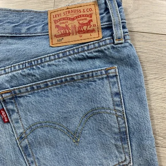 Levi’s 501 High Raw Cut Off Shorts - Picture 5 of 10
